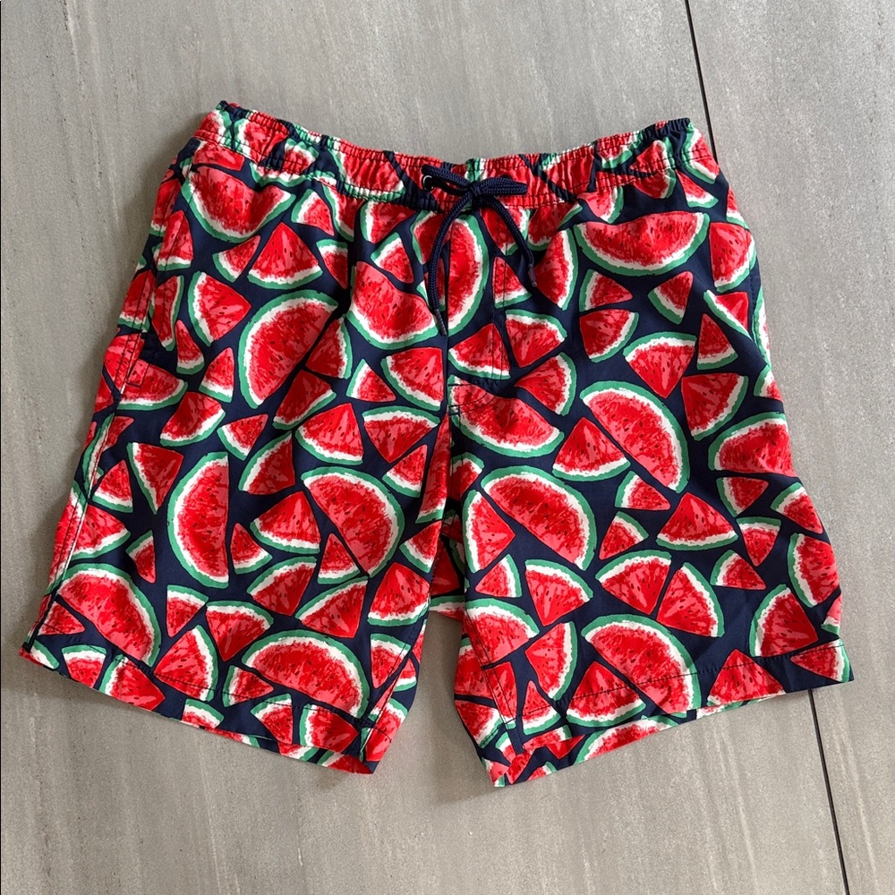 GAP Red and Green Watermelon Pattern Men's Swim Trunks